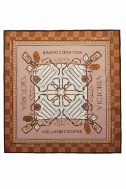 Holland Cooper Scarves|Scarves-Victoria Silk Scarf Camel