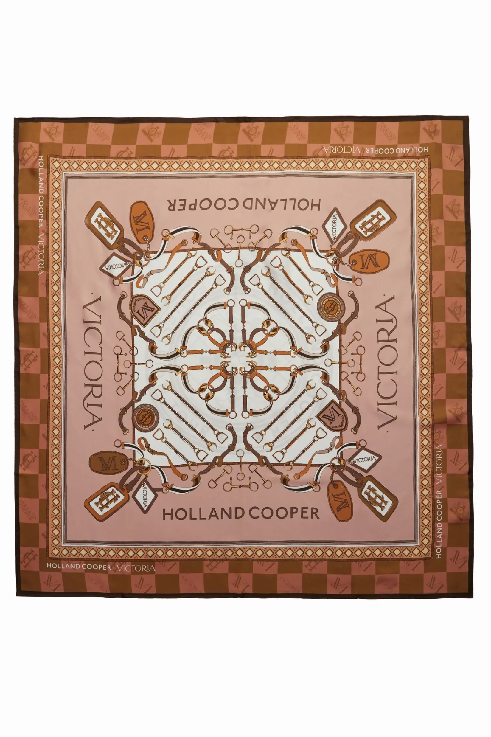 Holland Cooper Scarves|Scarves-Victoria Silk Scarf Camel
