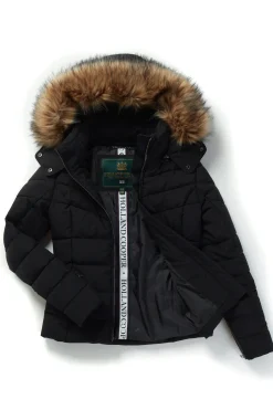 Holland Cooper Jackets-Whistler Puffer Jacket Black Natural