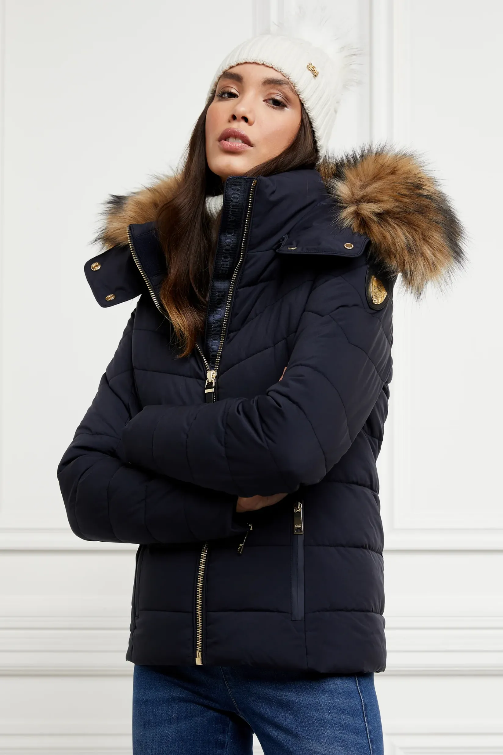 Holland Cooper Jackets-Whistler Puffer Jacket Ink Navy