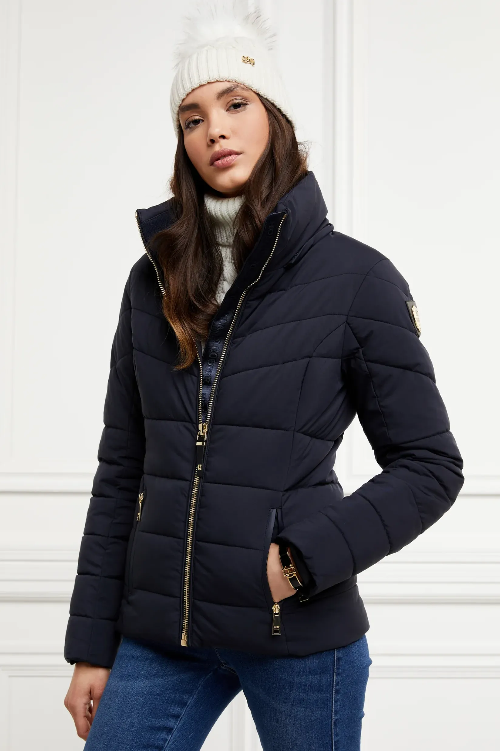 Holland Cooper Jackets-Whistler Puffer Jacket Ink Navy
