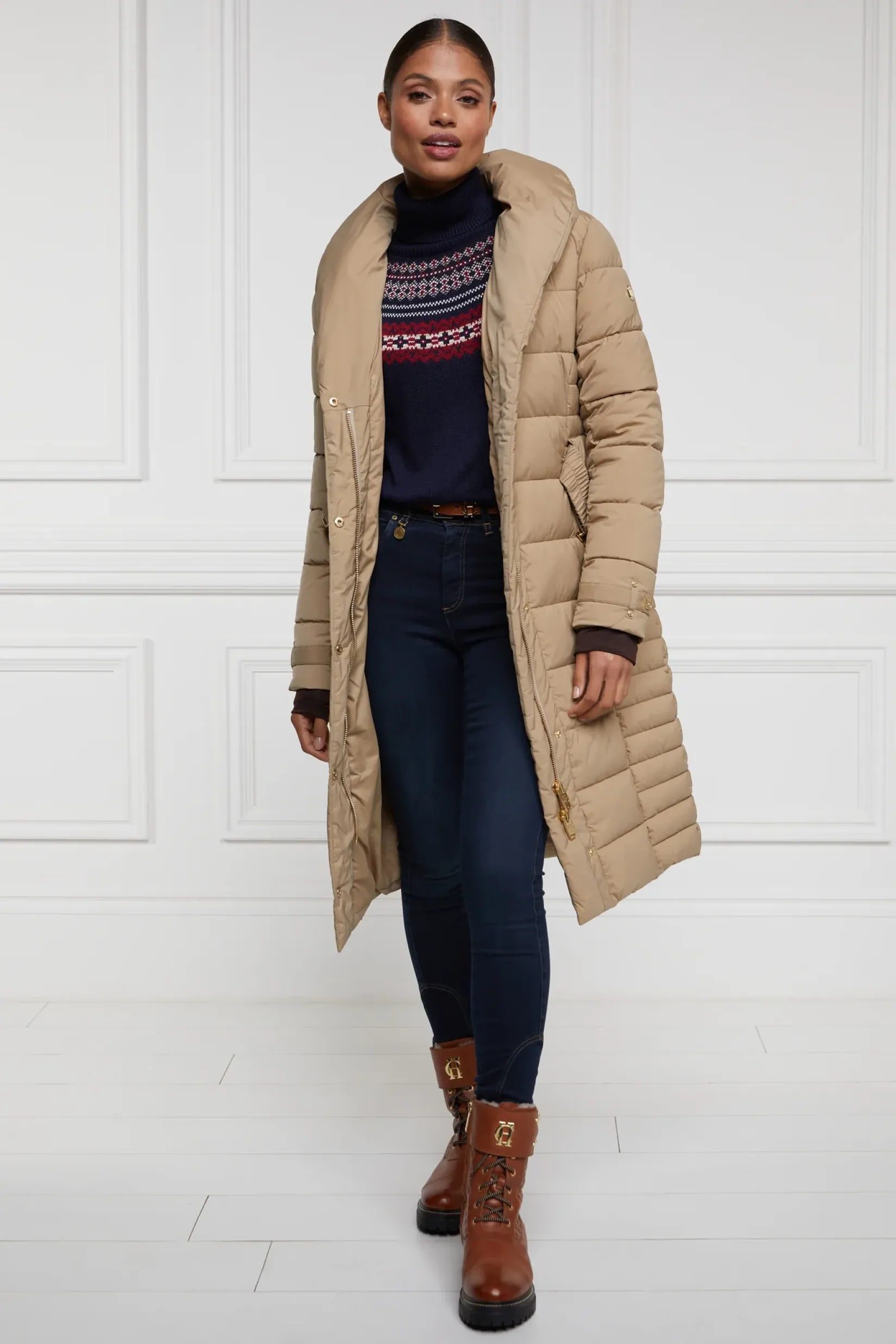 Holland Cooper Knitwear-Whistler Roll Neck Knit