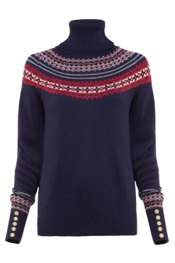 Holland Cooper Knitwear-Whistler Roll Neck Knit