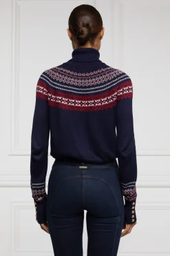 Holland Cooper Knitwear-Whistler Roll Neck Knit