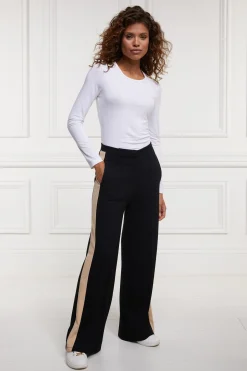 Holland Cooper Trousers|Jade's Top Picks-Wide Leg Pant Black