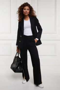 Holland Cooper Trousers|Jade's Top Picks-Wide Leg Pant Black