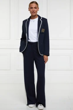 Holland Cooper Trousers|Seasonal Inspiration-Wide Leg Pant Ink Navy