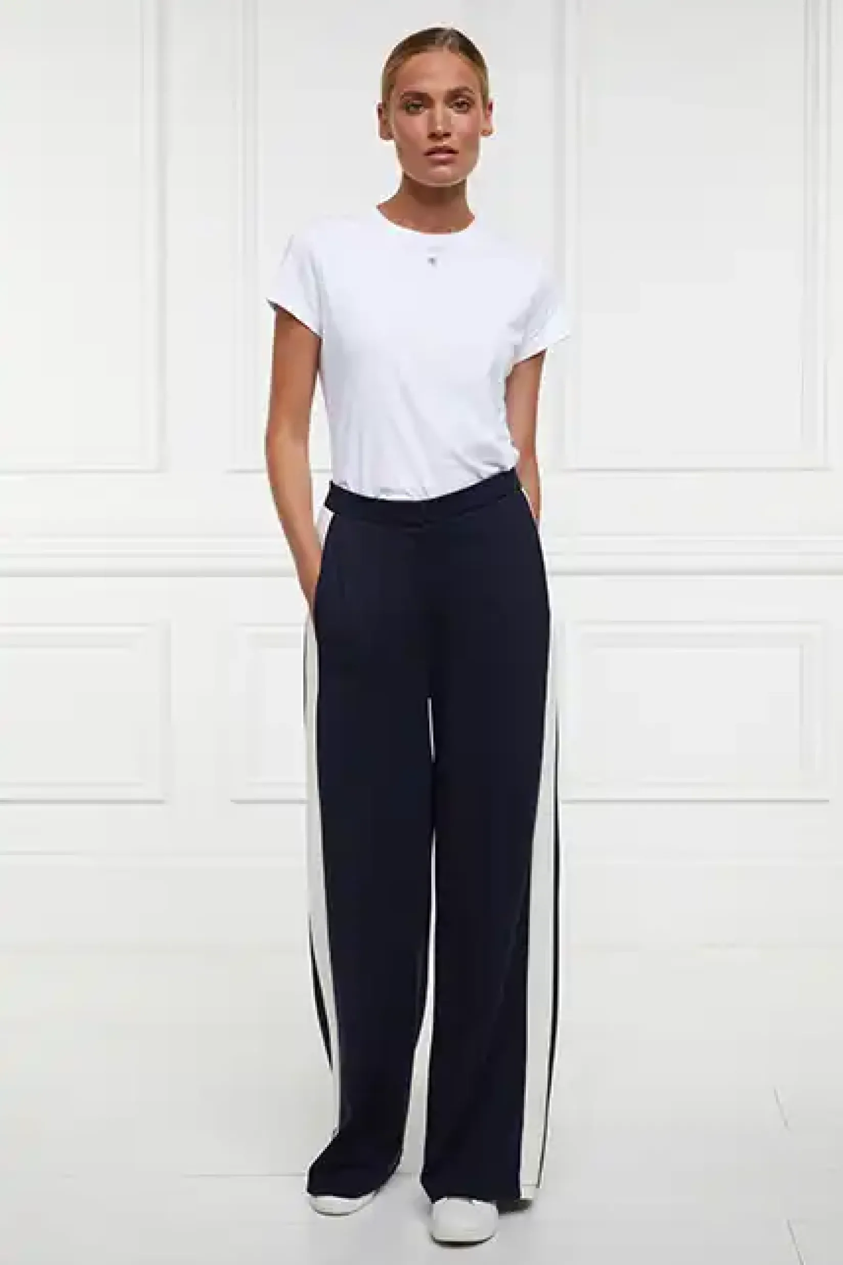 Holland Cooper Trousers|Seasonal Inspiration-Wide Leg Pant Ink Navy