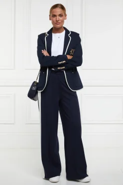 Holland Cooper Trousers|Seasonal Inspiration-Wide Leg Pant Ink Navy