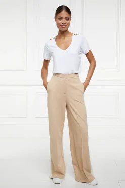 Holland Cooper Trousers-Wide Leg Pant Camel