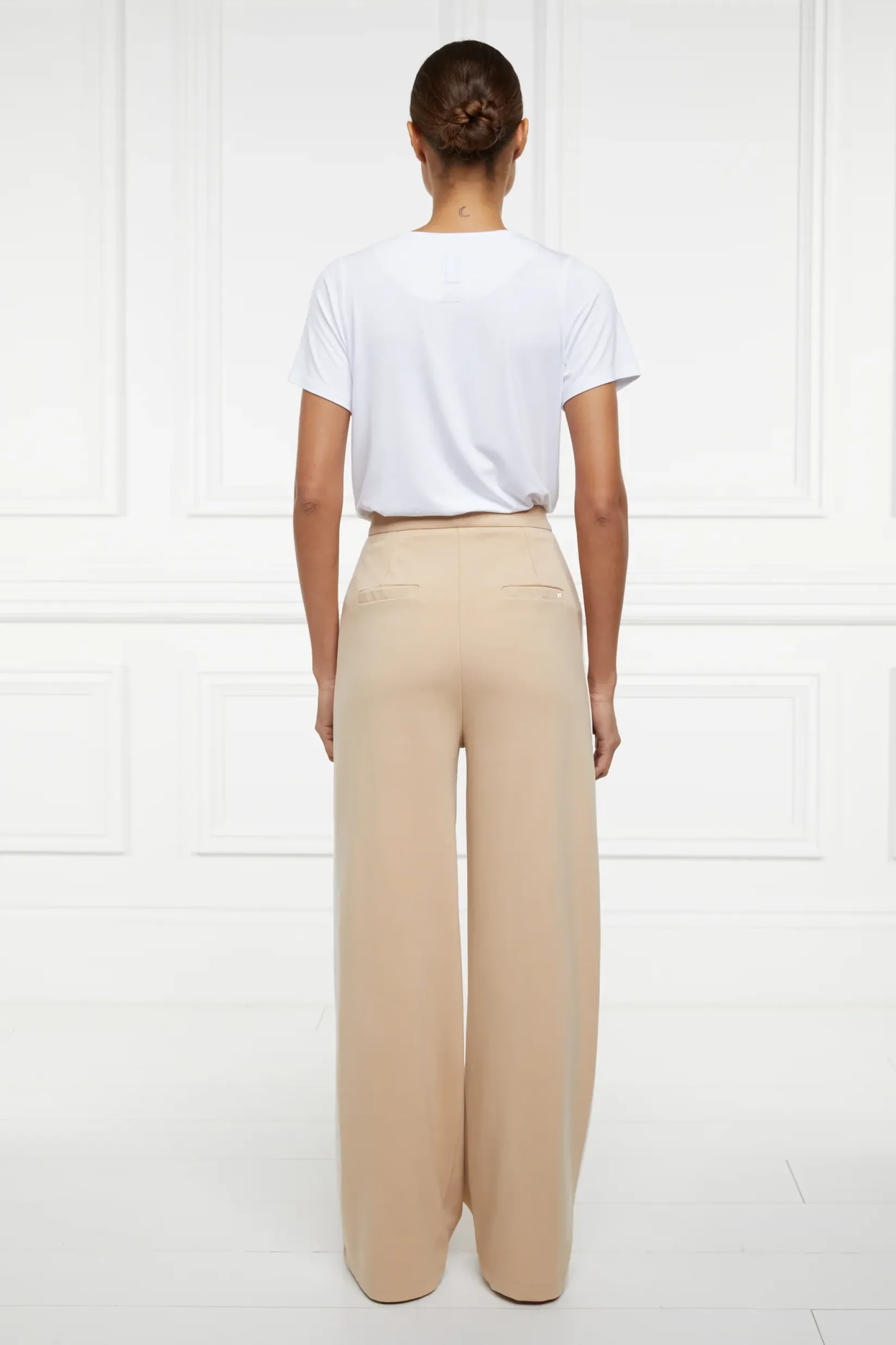 Holland Cooper Trousers-Wide Leg Pant Camel