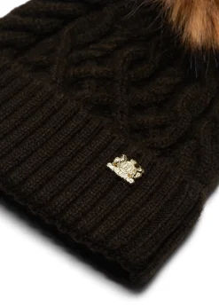 Holland Cooper Headwear|Hats & Headbands-Windsor Bobble Hat Fern Green