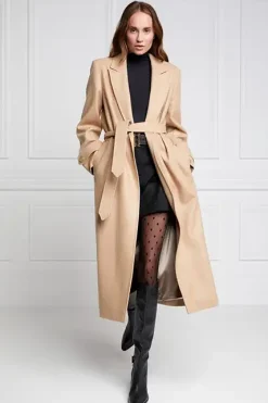 Holland Cooper Wardrobe Staples|Coats-Wrap Coat Camel