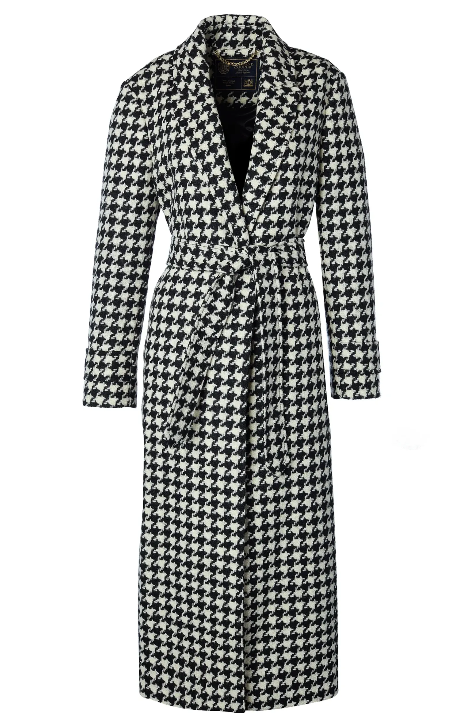 Holland Cooper Coats-Wrap Coat Large Scale Houndstooth