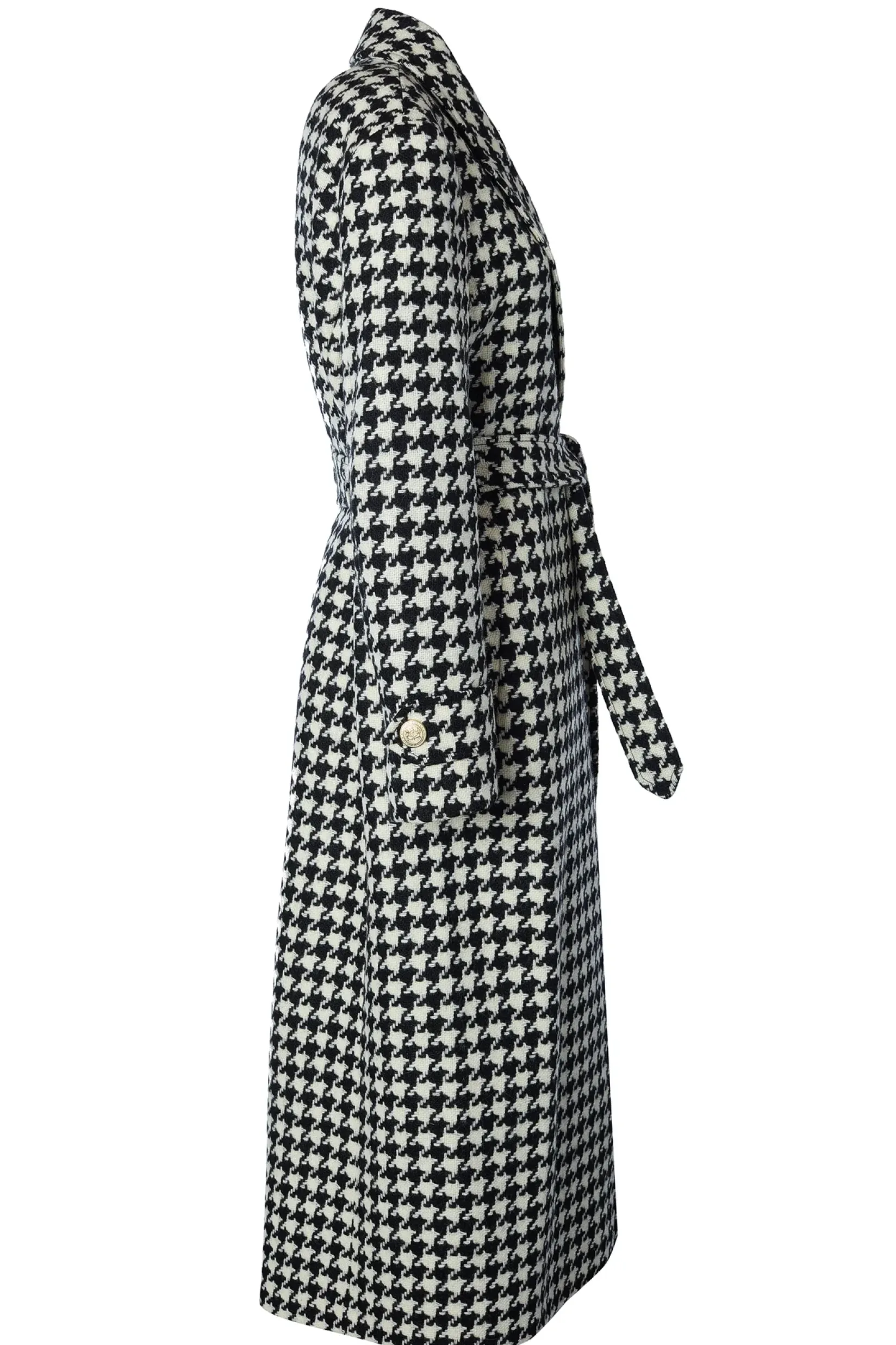 Holland Cooper Coats-Wrap Coat Large Scale Houndstooth