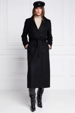 Holland Cooper Coats|In Stock Tailoring-Wrap Coat Soft Black