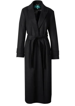 Holland Cooper Coats|In Stock Tailoring-Wrap Coat Soft Black