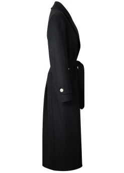 Holland Cooper Coats|In Stock Tailoring-Wrap Coat Soft Black