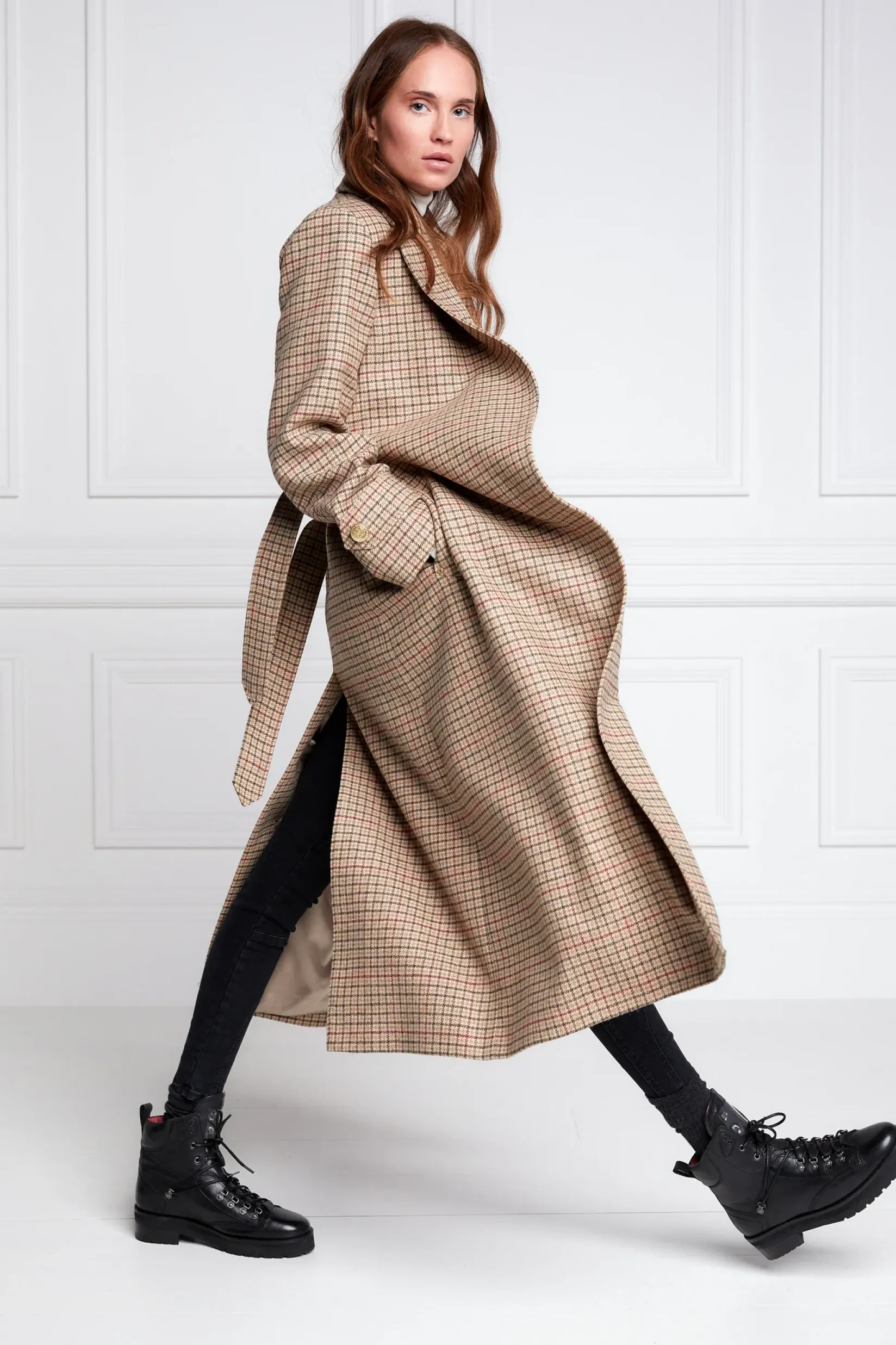 Holland Cooper Coats|In Stock Tailoring-Wrap Coat Charlton Tweed