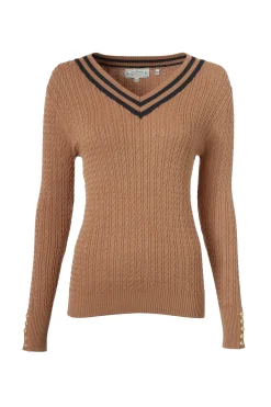 Holland Cooper Knitwear|Shop By Product-Zoe Knit Dark Camel Marl